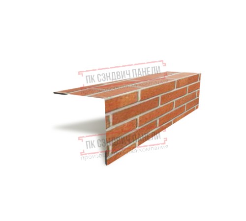 Планка угла наружного 115х115х2000 ECOSTEEL-Кирпич-0.5