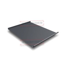 Фальц двойной стоячий 0,5 Rooftop Matte RAL7024 мокрый асфальт с пленкой на замках