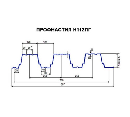 Продольно гнутый профнастил для укрытий конвейеров Н112ПГ-807, 0,8, в полимерном покрытии
