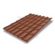Металлочерепица классик плюс RAL8004 Drap-0.45