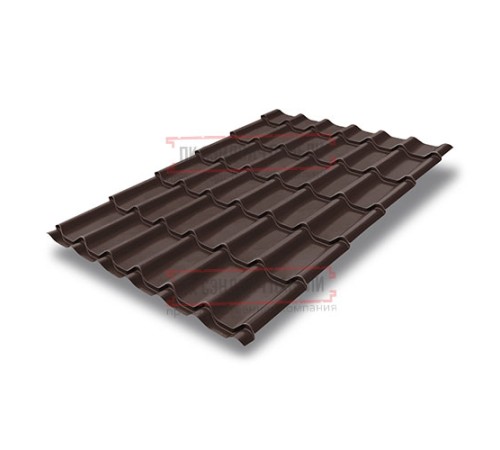 Металлочерепица классик плюс RAL8017 Drap-0.45