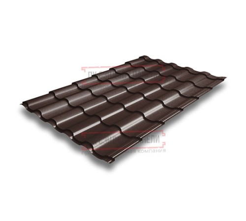 Металлочерепица Кредо RAL8017 Quarzit PRO Matt-0,5