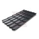 Металлочерепица Квинта плюс 3D RAL7024 Velur 20-0,5