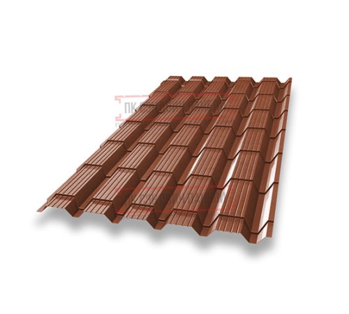 Металлочерепица Монкатта RAL8004 Drap-0,45
