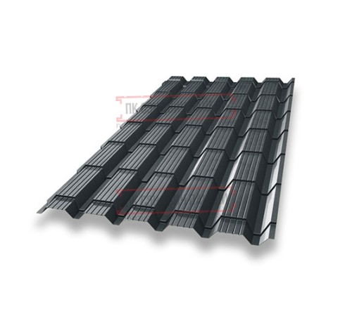 Металлочерепица Квадро профи RAL7016 Quarzit Pro Matt-0,5