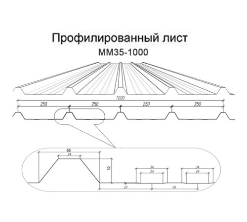 Профнастил ММ35-1000 PURETAN RR23-0.5
