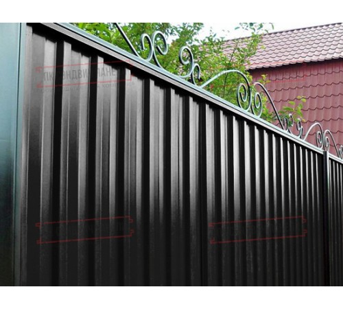 Профилированный лист С-15-1190-0.5 (с гранью) (Rooftop Matte) RAL 9005