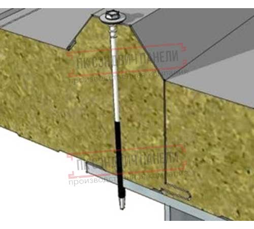 Саморез для сэндвич-панели 14X140 диаметр 5,5
