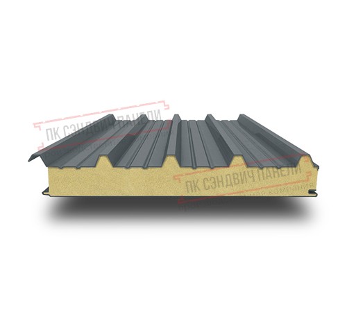 Сэндвич панели кровельные с пенополиизоциануратом, ширина 1200 мм, толщина 40 мм, 0.5/0.5, RAL7011