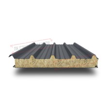 Сэндвич панели кровельные с минеральной ватой, ширина 1000 мм, толщина 10 мм, 0.5/0.5, RAL7024
