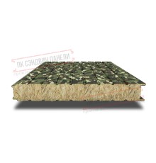 Сэндвич панели стеновые с минеральной ватой, ширина 1200 мм, толщина 200 мм, 0.5/0.5, милитари