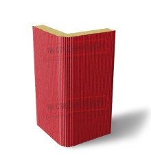 Угловая сэндвич-панель вертикальная из пенополиизоцианурата, 0.5/0.5, ширина 1000 мм, толщина 20 мм, RAL3020