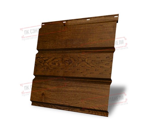 Софит металлический центральная перфорация 0,45 Print Elite с пленкой Antique Wood