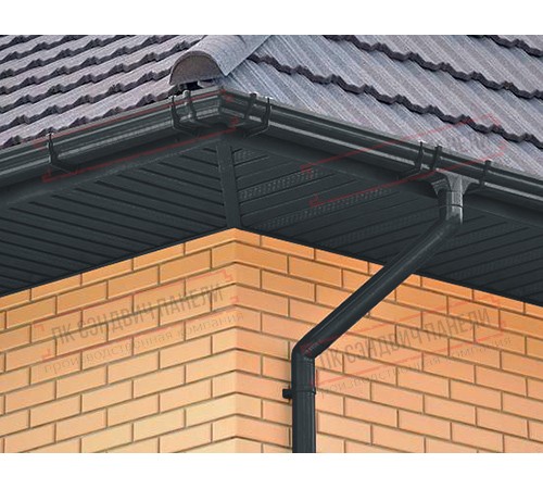 Софит металлический центральная перфорация 0,5 Rooftop Matte с пленкой RAL 7016 антрацитово-серый