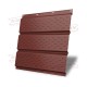 Софит металлический полная перфорация 0,5 Satin с пленкой RAL 3009 оксидно-красный