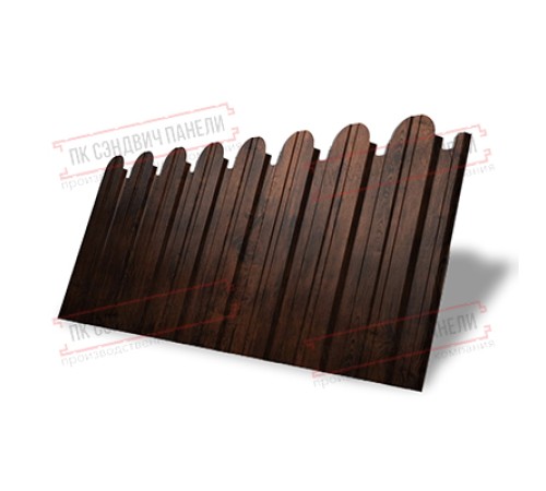Профнастил фигурный С10 - 0,45 Окрас - Б, Print Elite с пленкой Cherry Wood.
