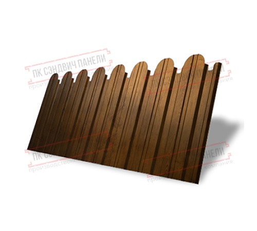 Профнастил фигурный С10 - 0,45 Окрас - Б, Print Elite Golden Wood.