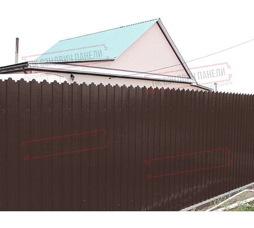 Профнастил фигурный C8 - 0,5 Rooftop Matte RAL 8017 шоколад.