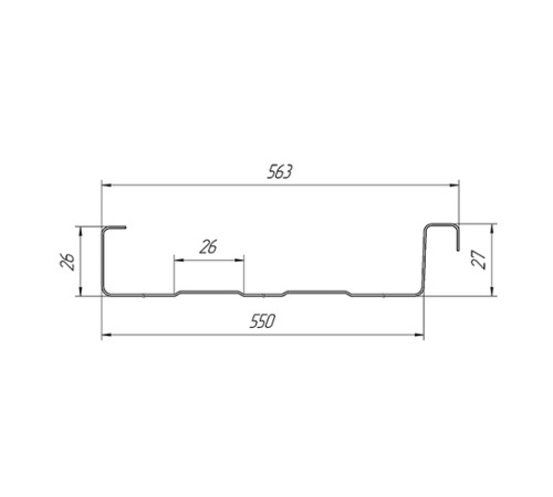 Фальц двойной стоячий Line 0,5 Satin Мatt RAL6005 зеленый мох