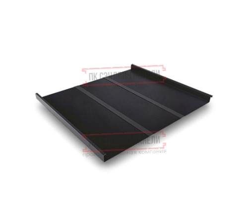 Фальц двойной стоячий Line 0,45 Drap ST RAL9005 черный с пленкой на замках