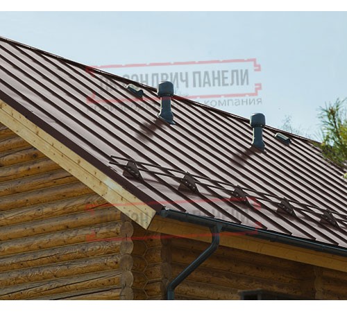 Фальц двойной стоячий Line 0,5 GreenCoat PuRALBT, matt RR887 шоколадно-коричневый с пленкой на замках