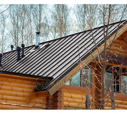 Кликфальц Line 0,5 Rooftop Matte RR32 темно-коричневый с пленкой на замках