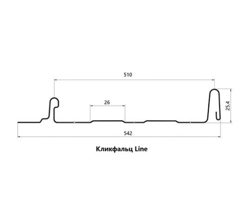 Кликфальц Line 0,5 Velur RAL7024 мокрый асфальт с пленкой на замках
