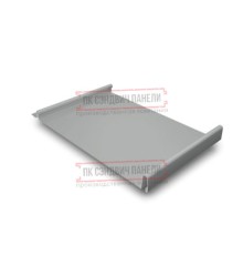 Кликфальц 0,5 Satin RAL9006 бело-алюминиевый с пленкой на замках