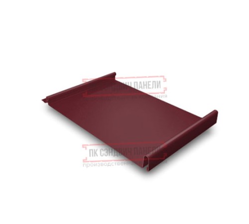 Кликфальц GL 0,5 Velur RAL3005 красное вино с пленкой на замках