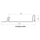 Кликфальц mini 0,5 Satin RAL8017 шоколад с пленкой на замках