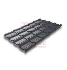 Металлочерепица Камея RAL7024 Satin Matt-0.5