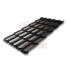 Металлочерепица Квинта плюс RAL9005 Satin-0.5