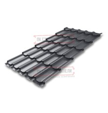 Металлочерепица Квинта плюс RAL7024 Velur-0.5