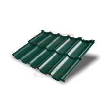 Металлочерепица модульная Квинта Uno 3D RAL6005 Полиэстер-0,45