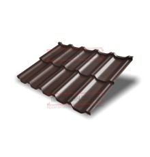 Металлочерепица модульная Квинта Uno 3D RR887 GreenСoat Pural-0,5