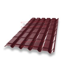 Металлочерепица Квадро профи RAL3005 Quarzit-0,5