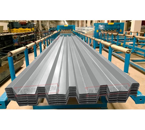 Профилированный лист Н60-845, Полиэстер RAL-9006-0.5