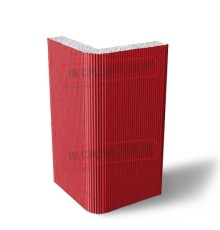 Угловая сэндвич-панель вертикальная из пенополистирола, 0.5/0.5, ширина 1200 мм, толщина 250 мм, RAL3020