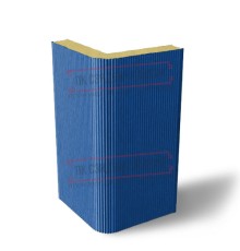 Угловая сэндвич-панель вертикальная из пенополиизоцианурата, 0.5/0.5, ширина 1200 мм, толщина 220 мм, RAL5005