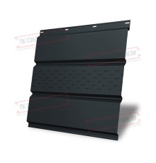 Софит металлический центральная перфорация 0,5 Satin с пленкой RAL 7016 антрацитово-серый