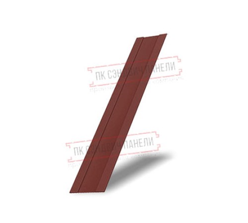 Крепежная планка жалюзи Milan,Tokyo 0,5 GreenCoat Pural BT, matt RAL 3009 оксидно-красный