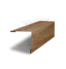 Планка завершающая 50х50 жалюзи Milan 0,45 Print-double Premium Antique Wood