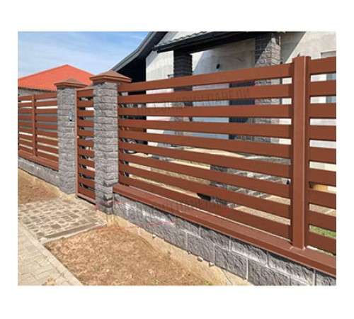 Крепежная планка нижняя Texas 0,5 Satin с пленкой RAL 8004 терракота