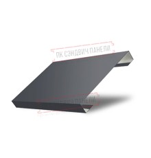 Ламель лицевая 125 Texas стартовая/финишная для калиток и ворот 0,45 PE RAL 7024 мокрый асфальт