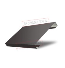 Ламель лицевая 125 Texas стартовая/финишная для калиток и ворот 0,45 PE с пленкой RR 32 темно-коричневый