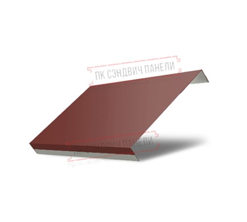 Ламель обратная 150 жалюзи Texas 0,5 Velur RAL 3009 оксидно-красный