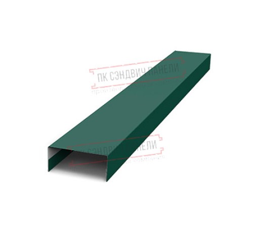 Крепежная планка нижняя Texas 0,5 Satin с пленкой RAL 6005 зеленый мох