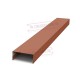 Крепежная планка нижняя Texas 0,5 Satin с пленкой RAL 8004 терракота