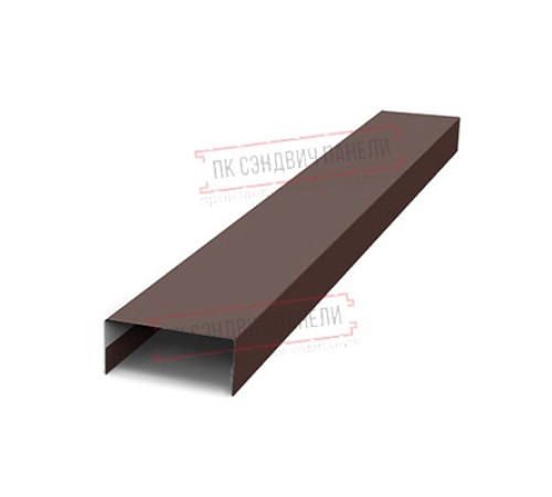 Крепежная планка нижняя Texas 0,5 Velur RAL 8017 шоколад