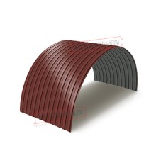 Профнастил МП10ПГ-0.5, Ширина-1100, Полиэстер RAL3009